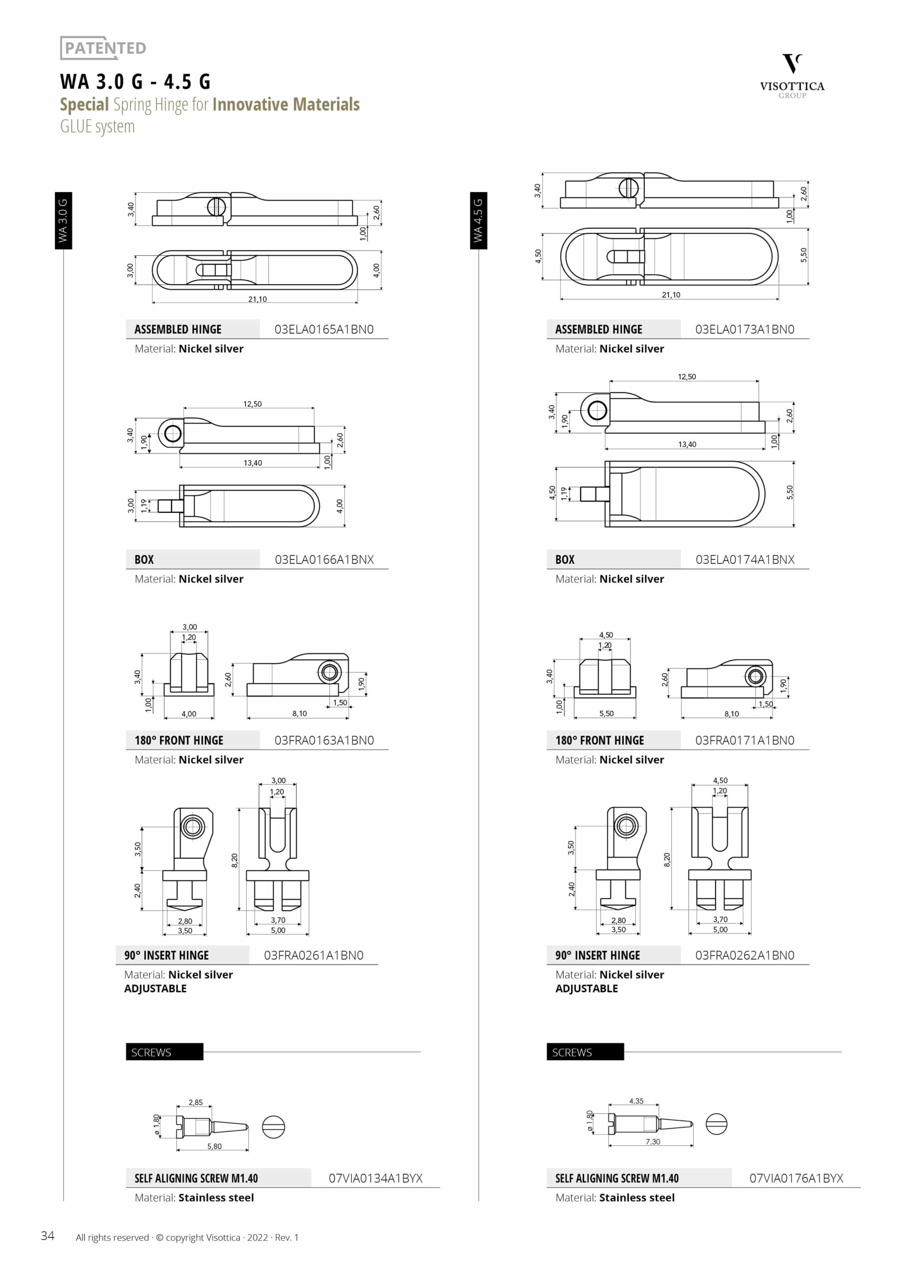 WA 3.0 G - 4.5 G WA 3.0 G - 4.5 G