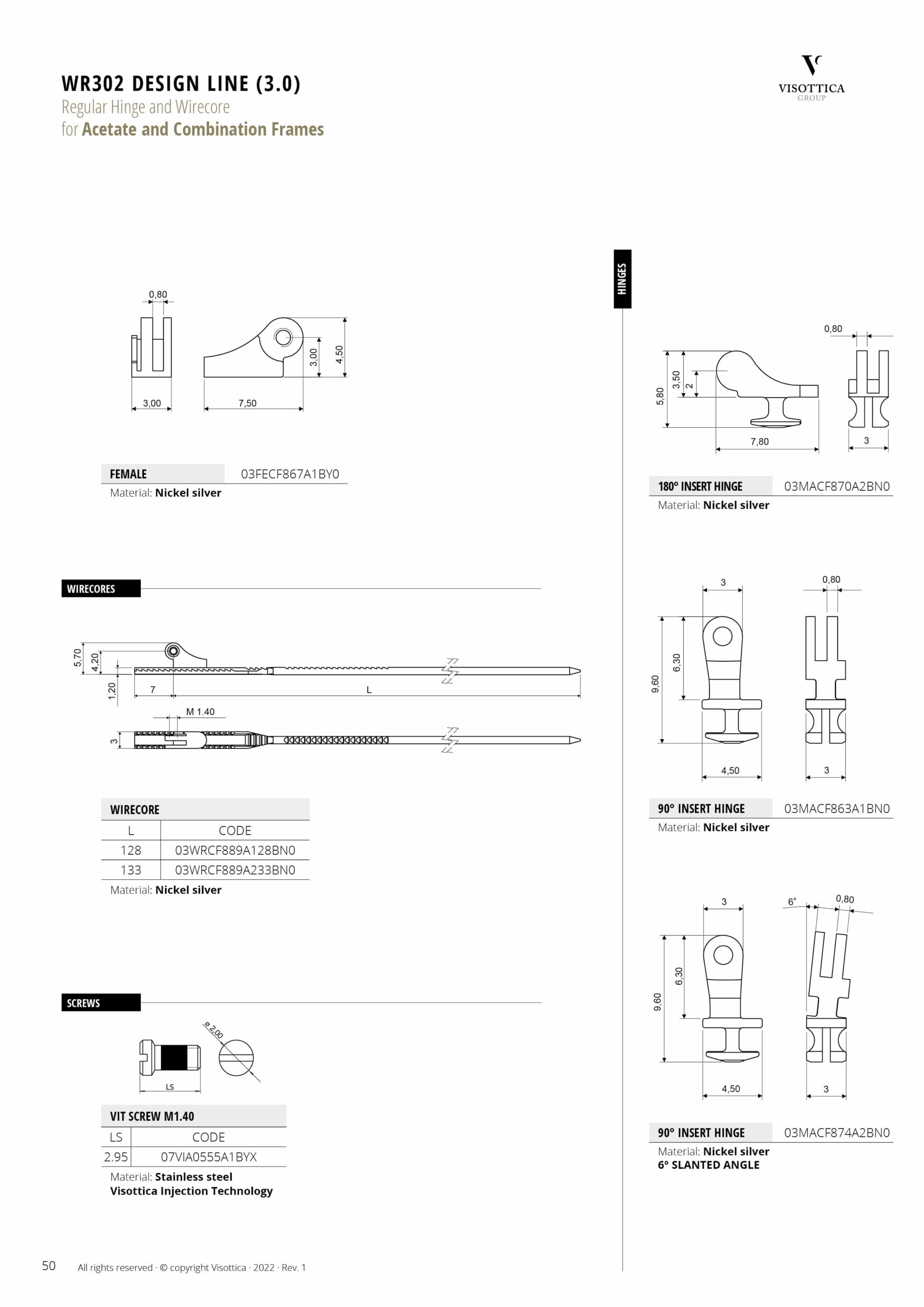 WR302 Design Line 3.0 (Acetate and Combination Frames) WR302 Design Line 3.0 (Acetate and Combination Frames)