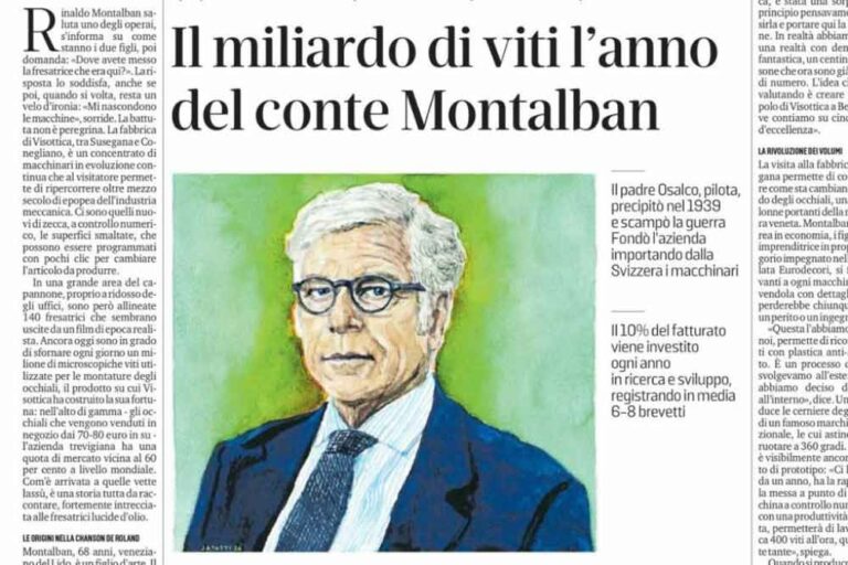 L’articolo di Luca Piana: Il miliardo di viti l’anno del conte Montalban